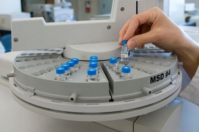 A modafinil military gas chromatography drug test in progress